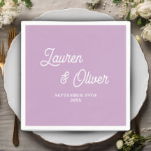 Lilac Lila Script Minimalistisch Wedding