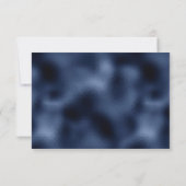 Lilac Lila Silver Floral Geometric Navy Foil RSVP Karte (Rückseite)