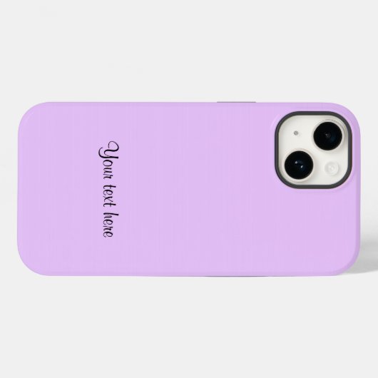 Lilac-Lila, solide farbige TEMPLATE, Case-Mate iPhone Hülle (Rückseite (Horizontal))