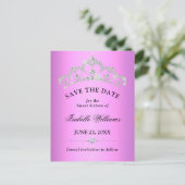 Lilac Lila Sweet 16 Save the Date Postkarte (Stehend Vorderseite)