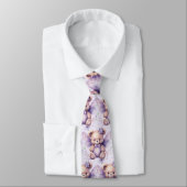 Lilac Lila Teddy Bear Neck Tie Krawatte (Gebunden)