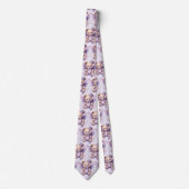 Lilac Lila Teddy Bear Neck Tie Krawatte (Vorderseite)