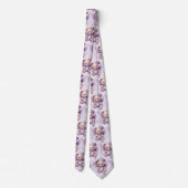 Lilac Lila Teddy Bear Neck Tie Krawatte (Rückseite)