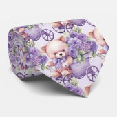 Lilac Lila Teddy Bear Neck Tie Krawatte (Gerollt)