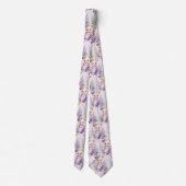 Lilac Lila Teddy Bear Neck Tie Krawatte (Rückseite)
