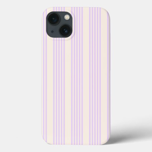 Lilac lila und beige fünf Streifen Case-Mate iPhone Hülle (Rückseite)