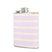 Lilac lila und beige fünf Streifen Flachmann (Links)