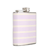 Lilac lila und beige fünf Streifen Flachmann (Rechts)