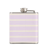 Lilac lila und beige fünf Streifen Flachmann (Rückseite)