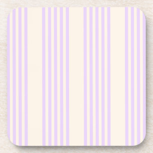 Lilac lila und beige fünf Streifen Getränkeuntersetzer