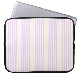Lilac lila und beige fünf Streifen Laptopschutzhülle