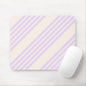 Lilac lila und beige fünf Streifen Mousepad (Mit Mouse)