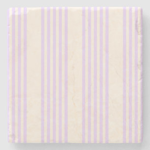 Lilac lila und beige fünf Streifen Steinuntersetzer