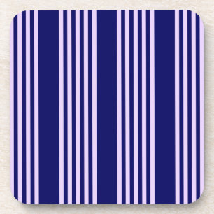Lilac lila und blau fünf Streifen Muster Getränkeuntersetzer