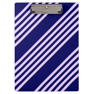 Lilac lila und blau fünf Streifen Muster Klemmbrett