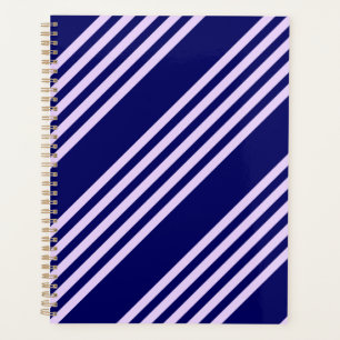 Lilac lila und blau fünf Streifen Muster Planer