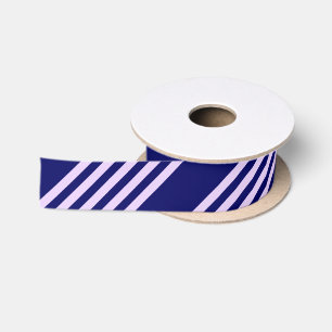Lilac lila und blau fünf Streifen Muster Satinband