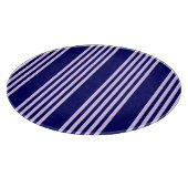 Lilac lila und blau fünf Streifen Muster Schneidebrett (Ecke)
