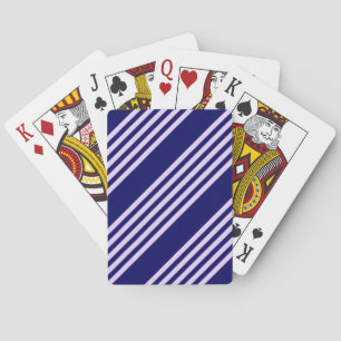 Lilac lila und blau fünf Streifen Muster Spielkarten