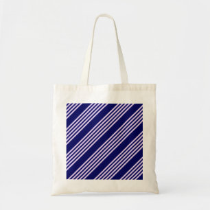 Lilac lila und blau fünf Streifen Muster Tragetasche