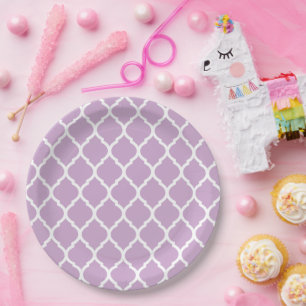 Lilac Lila und weiß marokkanisch Pappteller