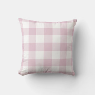 Lilac Lila und White Gingham Muster geprüft Kissen