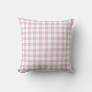 Lilac Lila und White Gingham Pattern Kissen
