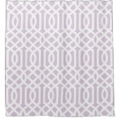 Lilac Lila und White Trellis | Editierbare Farben Duschvorhang (Vorderseite)