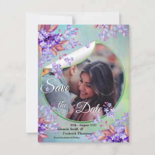 Lilac Lila Vergessen-ich-nicht Save the Date