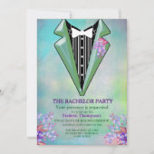 Lilac Lila Vergessen-me-not-Bachelor Party Einladung (Vorderseite)