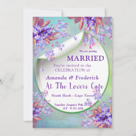 Lilac Lila vergessen-me-nots WEDDING Einladung