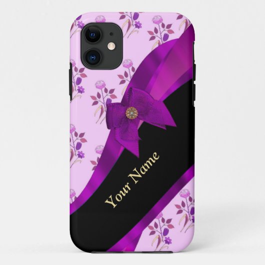 Lilac lila Vintages Blumenmuster Case-Mate iPhone Hülle (Rückseite)