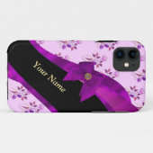 Lilac lila Vintages Blumenmuster Case-Mate iPhone Hülle (Rückseite (Horizontal))