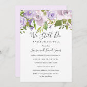 Lilac Lila Watercolor Blumenzwiebelwochenende Einladung (Vorne/Hinten)