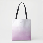 Lilac Lila Watercolor Ombre Modern Monogram Tasche (Vorderseite)