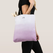 Lilac Lila Watercolor Ombre Modern Monogram Tasche (Von Nahem)