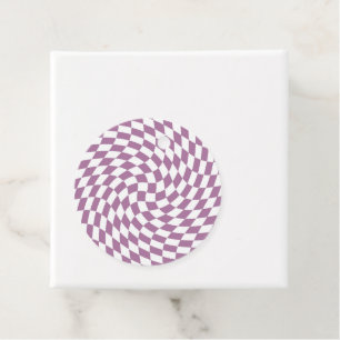 Lilac Lila Wedding Collection Karo überprüft Geschenkanhänger