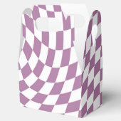 Lilac Lila Wedding Collection Karo überprüft Geschenkschachtel (Geöffnet)