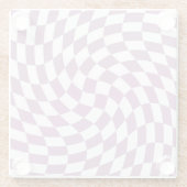 Lilac Lila Wedding Collection Karo überprüft Glasuntersetzer (Rückseite)