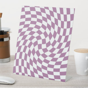 Lilac Lila Wedding Collection Karo überprüft Sockelschild