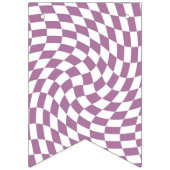 Lilac Lila Wedding Collection Karo überprüft Wimpelkette (Dritte Fahne)