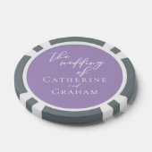 Lilac Lila Wedding Personalisiert Pokerchips (Einzeln)