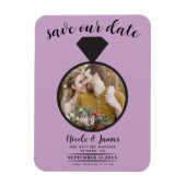 Lilac Lila Wedding Ring Foto Save the Date Magnet (Vertikal)