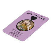 Lilac Lila Wedding Ring Foto Save the Date Magnet (Linke Seite)