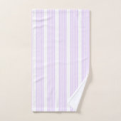 Lilac-lila-weiß-Streifen Badhandtuch Set (Handtuch)