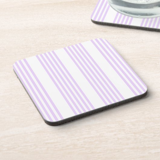 Lilac-lila-weiß-Streifen Getränkeuntersetzer (Linke Seite)