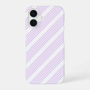 Lilac-lila-weiß-Streifen iPhone 16 Hülle