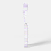 Lilac-lila-weiß-Streifen iPhone Hülle (Linke Seite)