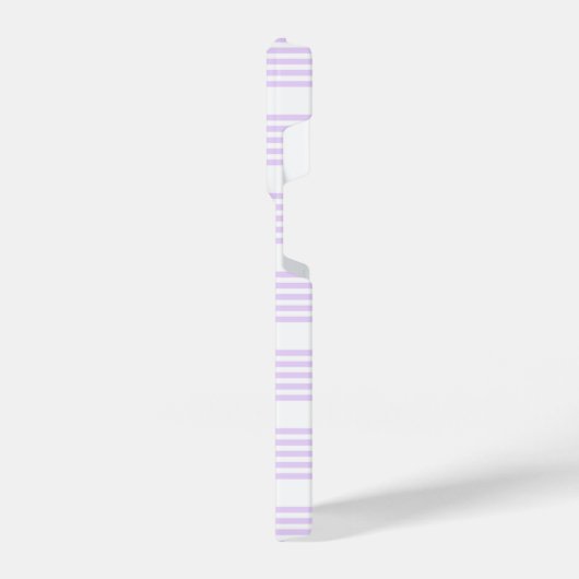 Lilac-lila-weiß-Streifen iPhone Hülle (Linke Seite)