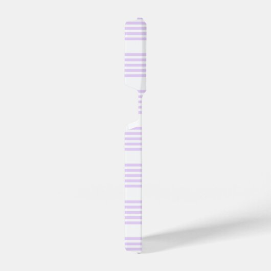 Lilac-lila-weiß-Streifen iPhone Hülle (Rechte Seite)